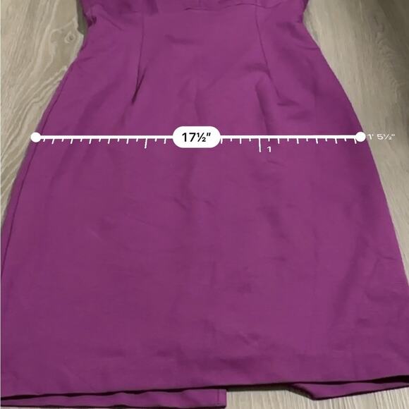 Trina Turk Purple Embellished Short Sleeve Fit & Flare Midi Dress Size 8 - Picture 8 of 9